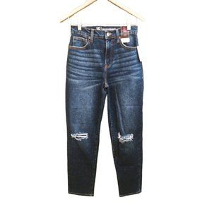 NWT‎ SIZE 3 No Boundaries High Rise Distressed Dark Wash Boyfriend Jean Juniors
